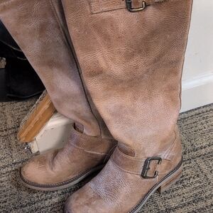 Aldo Brown Leather Heeled Boots